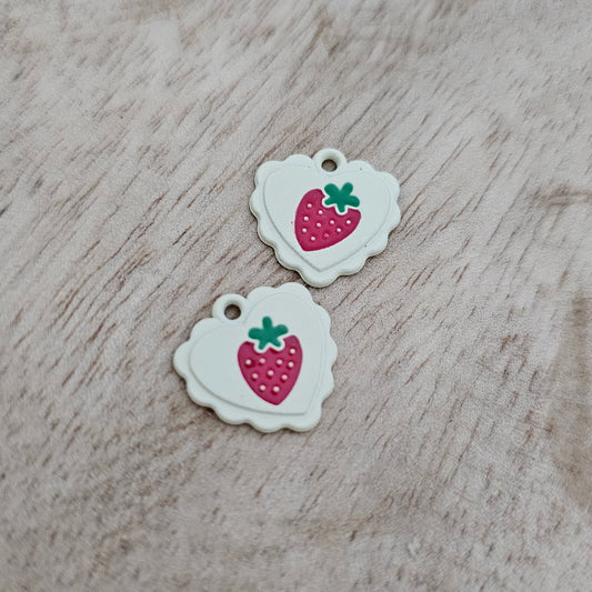 Country Strawberry Pendant Charm