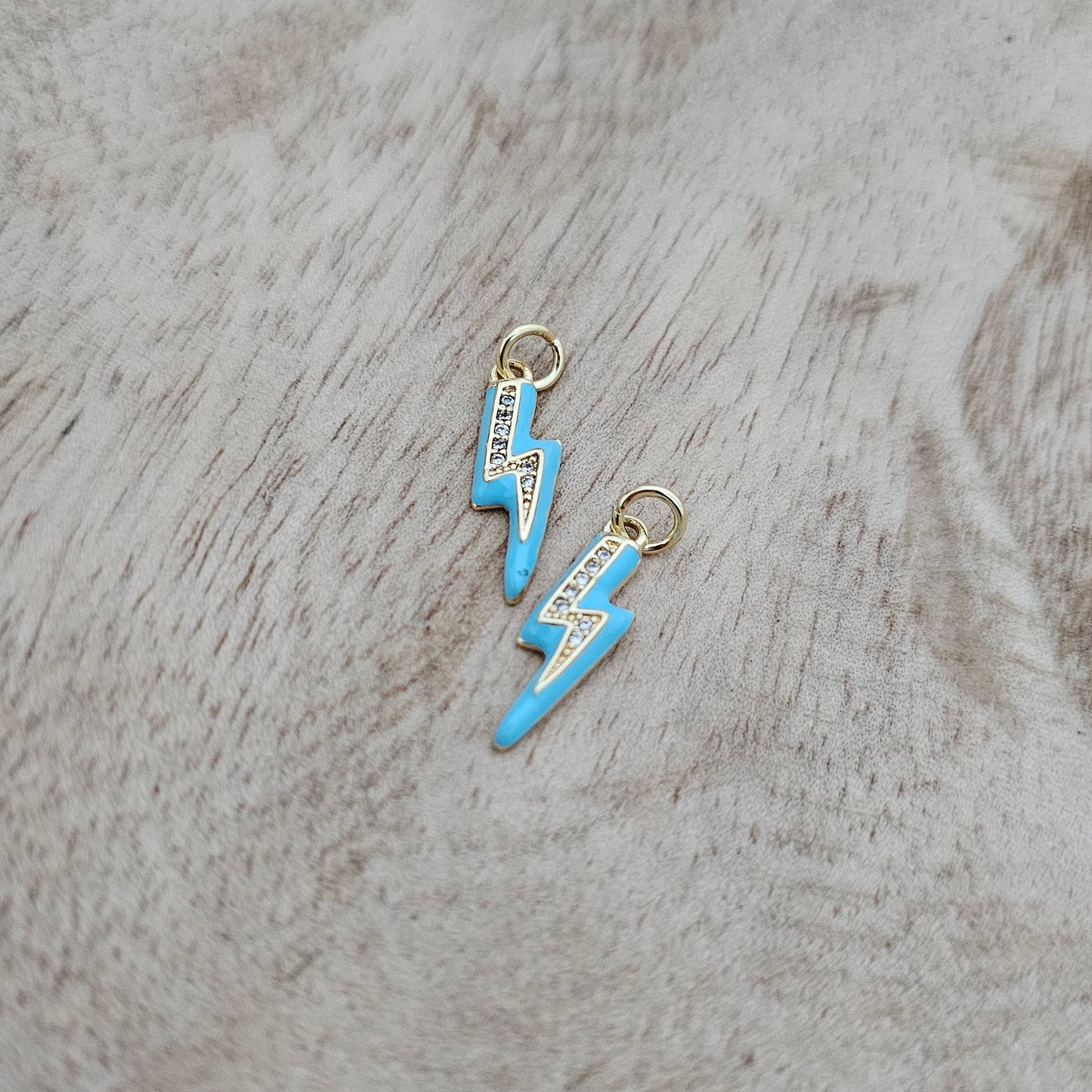 Gem Lightening Bolt Charm