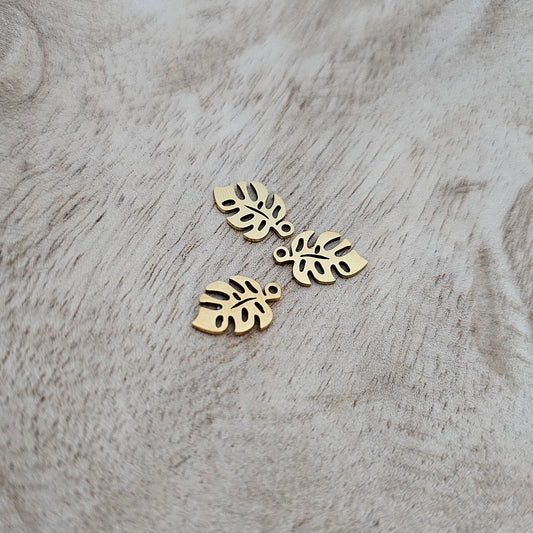 Gold Palm Leaf Charm