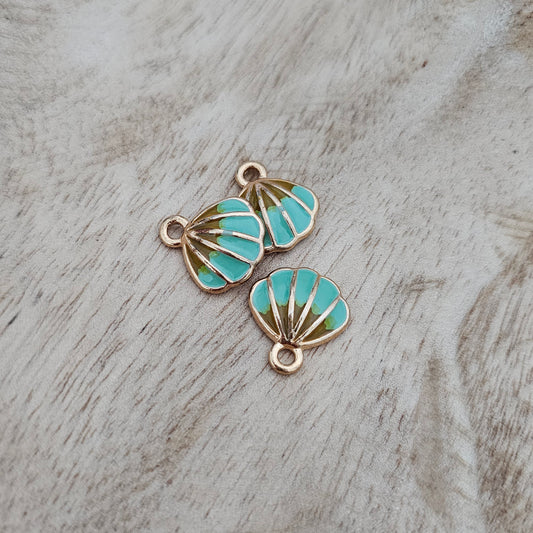 Aqua Seashell Charm