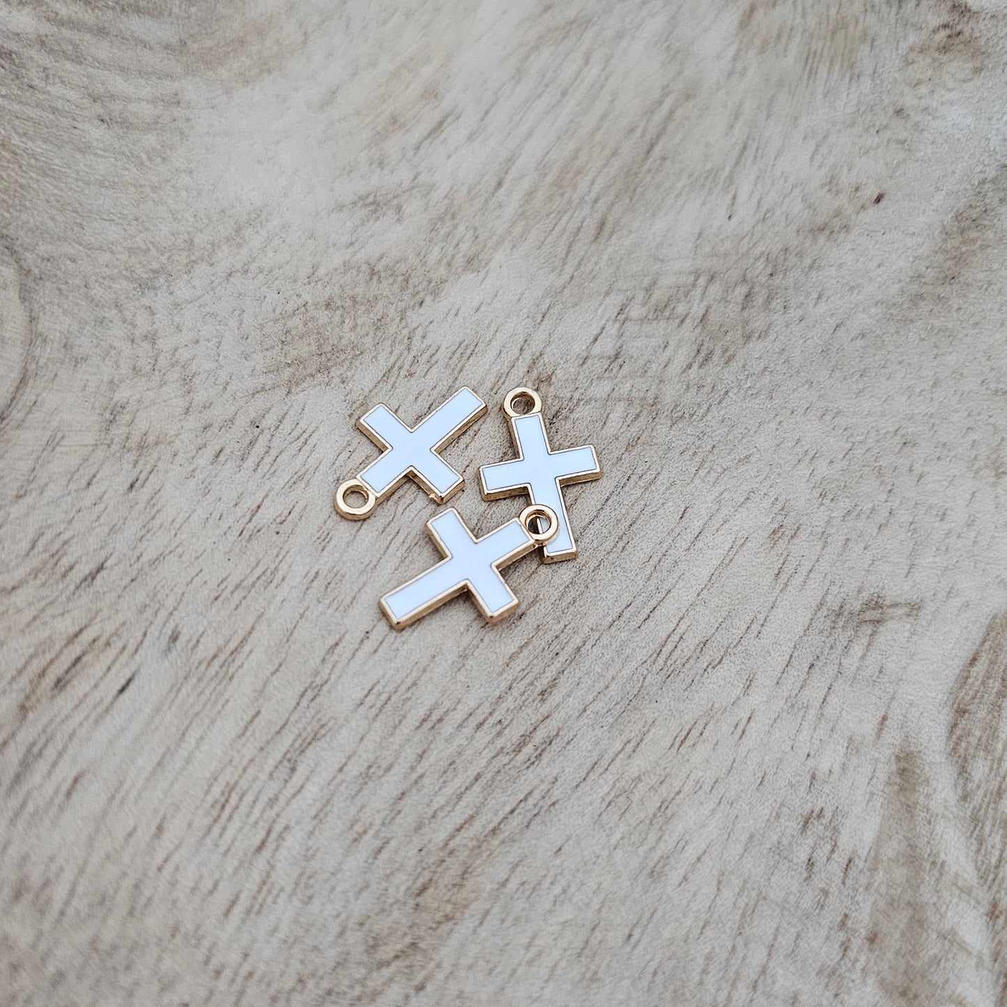 White Cross Charm