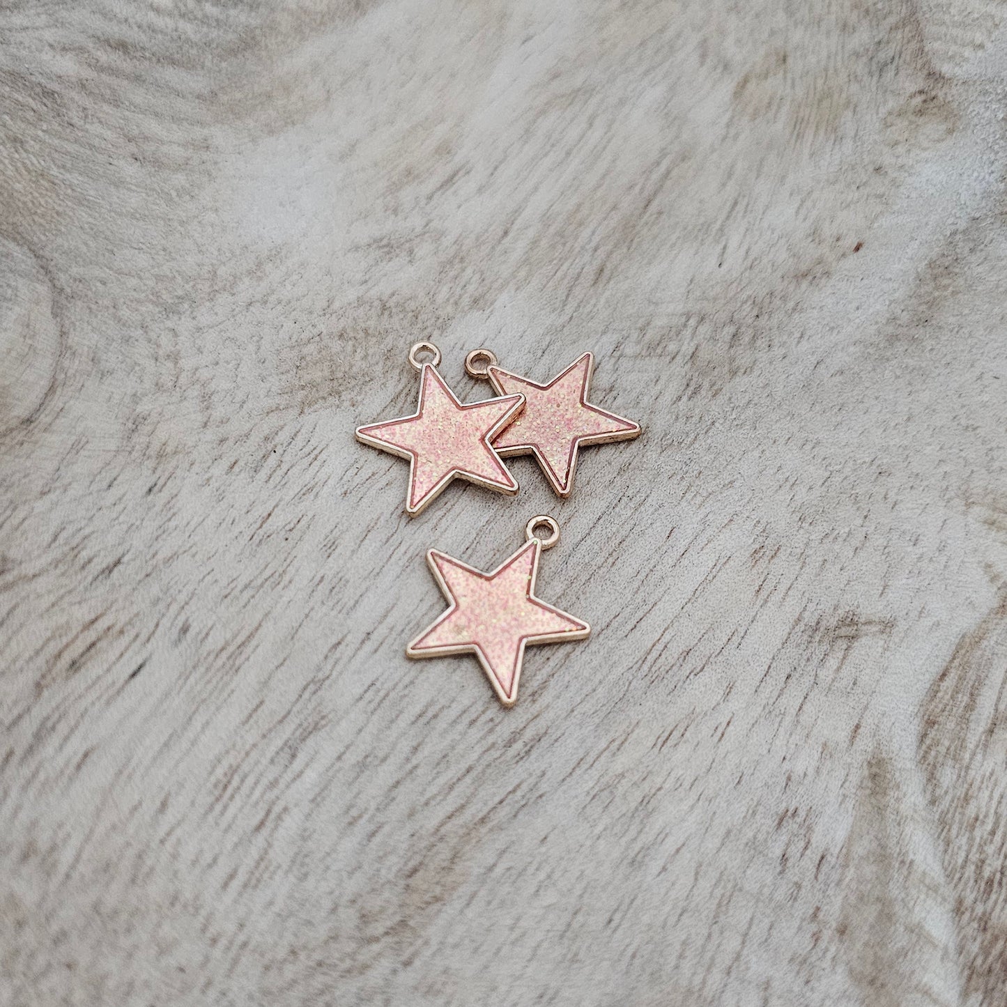 Rose Gold Sparkle Star Charm