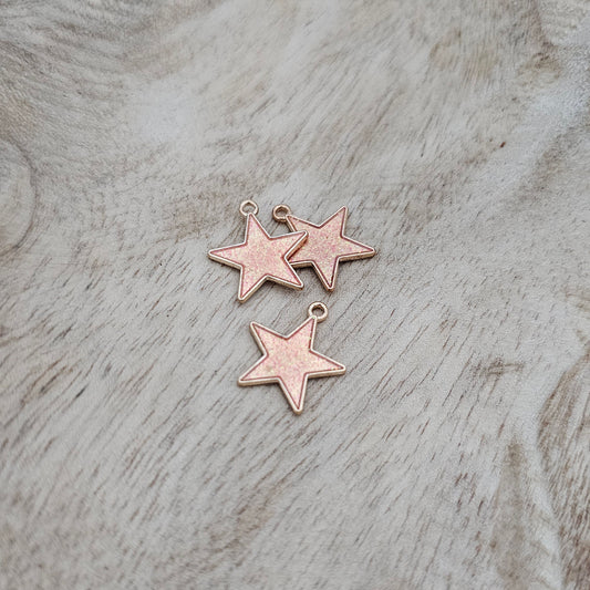 Rose Gold Sparkle Star Charm