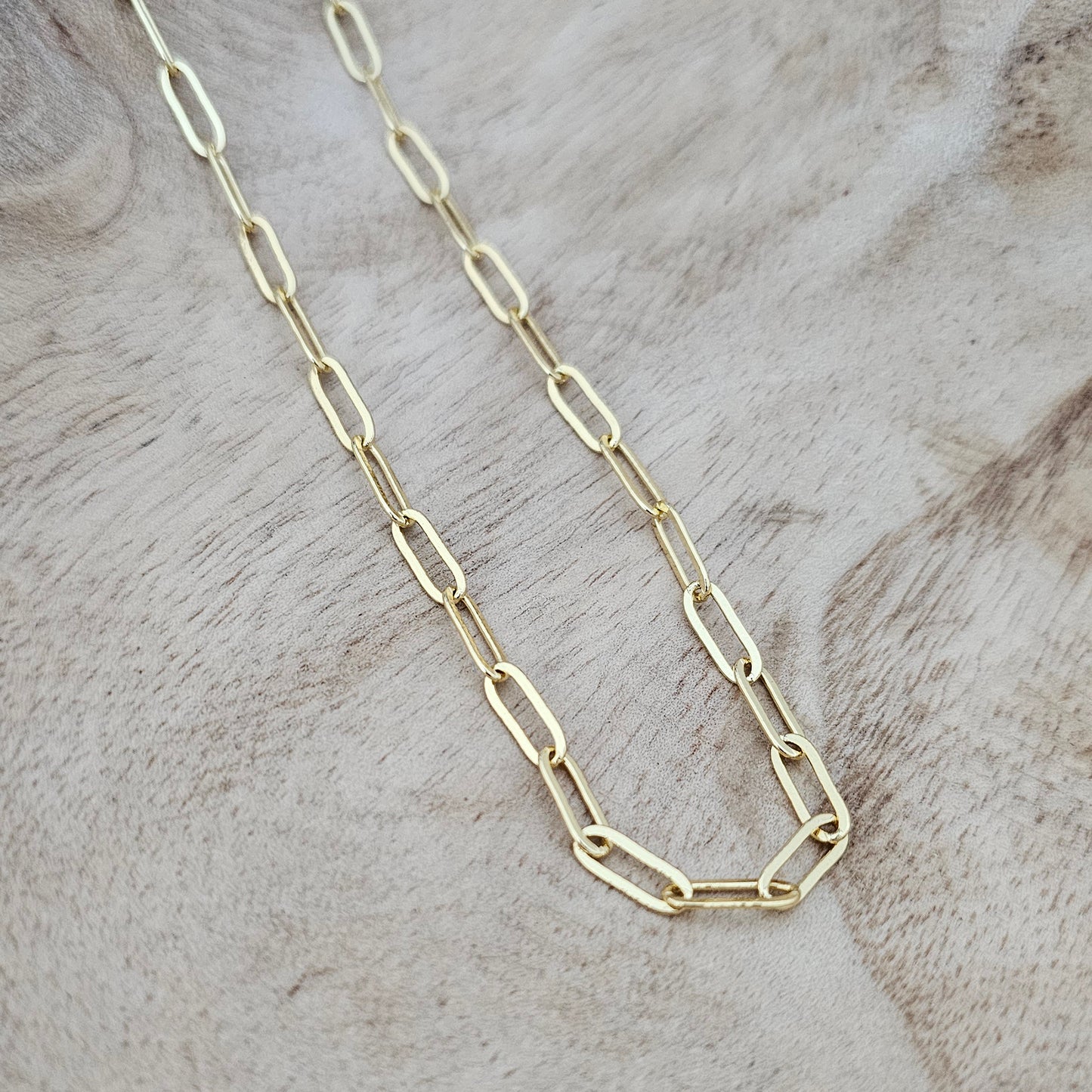 Gold Paper Clip Necklace | Custom Charm Necklace