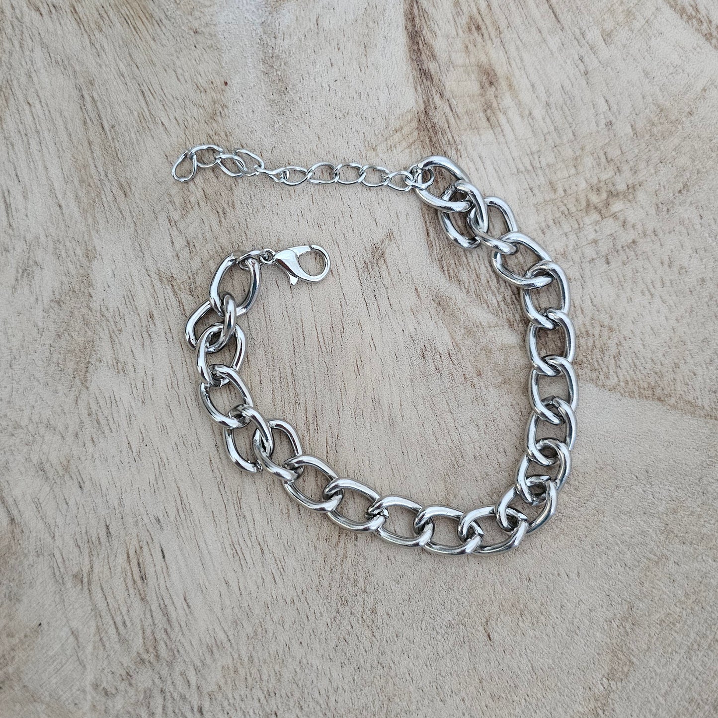 Silver Chunky Bracelet | Custom Charm Bracelet