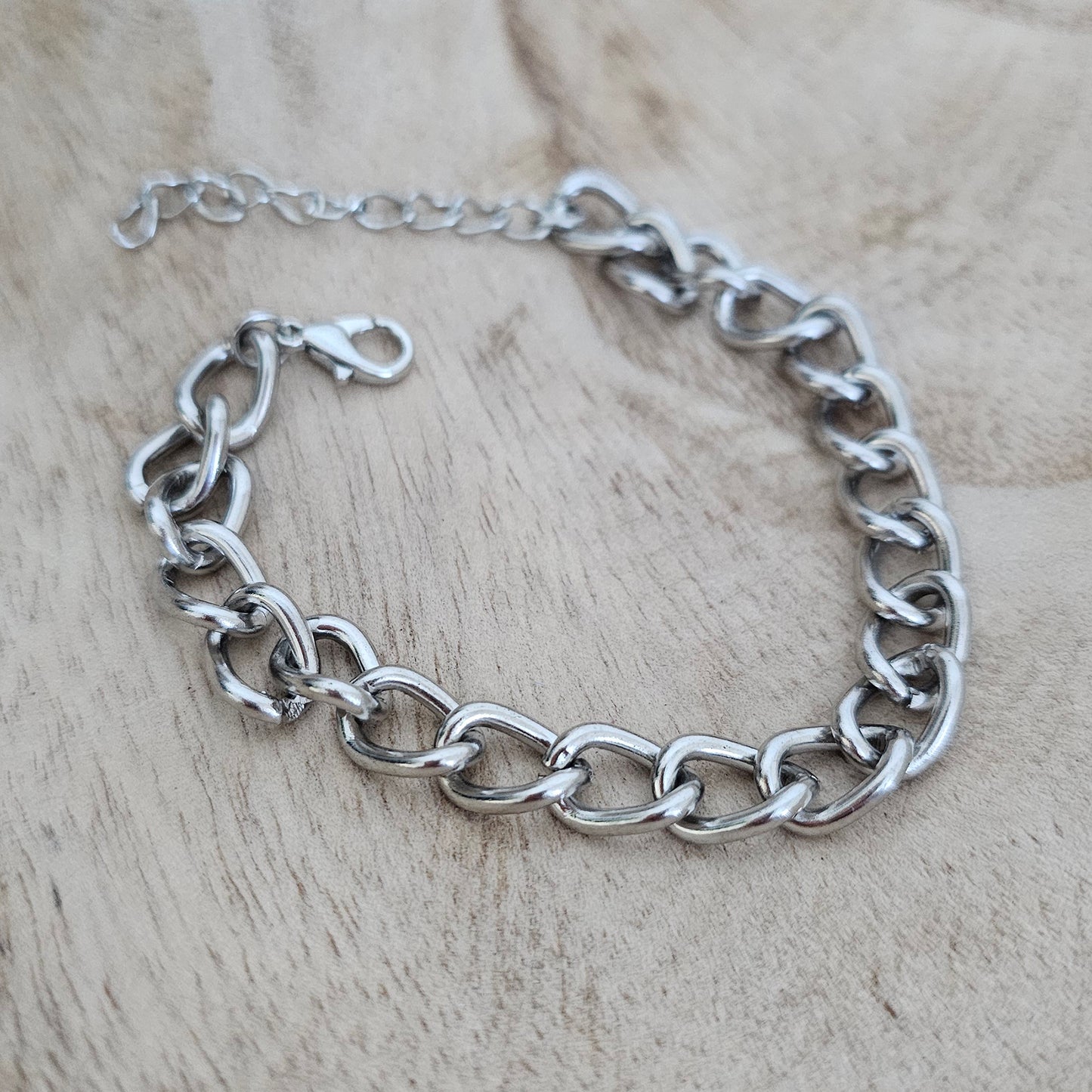 Silver Chunky Bracelet | Custom Charm Bracelet