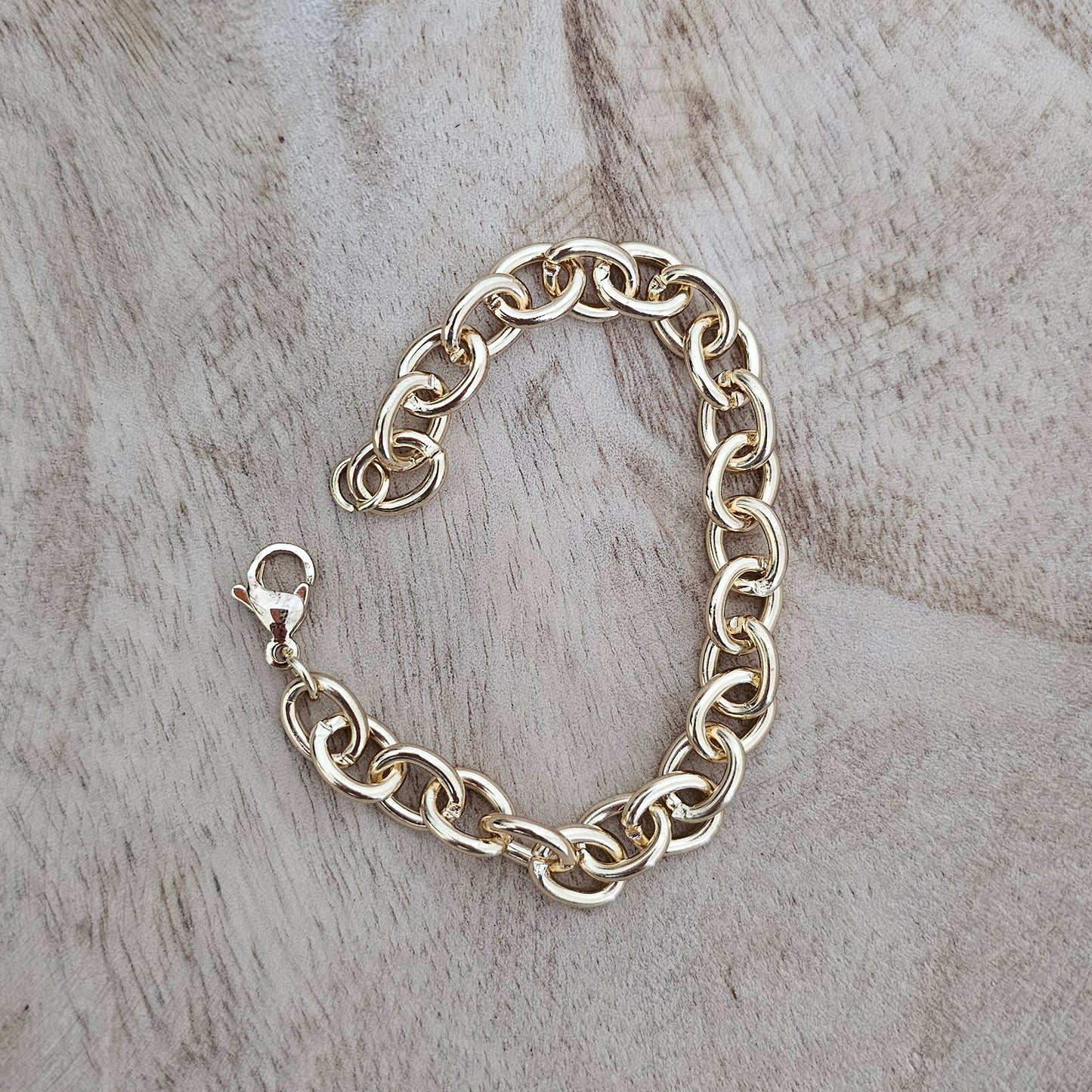 Gold Chunky Bracelet | Custom Charm Bracelet