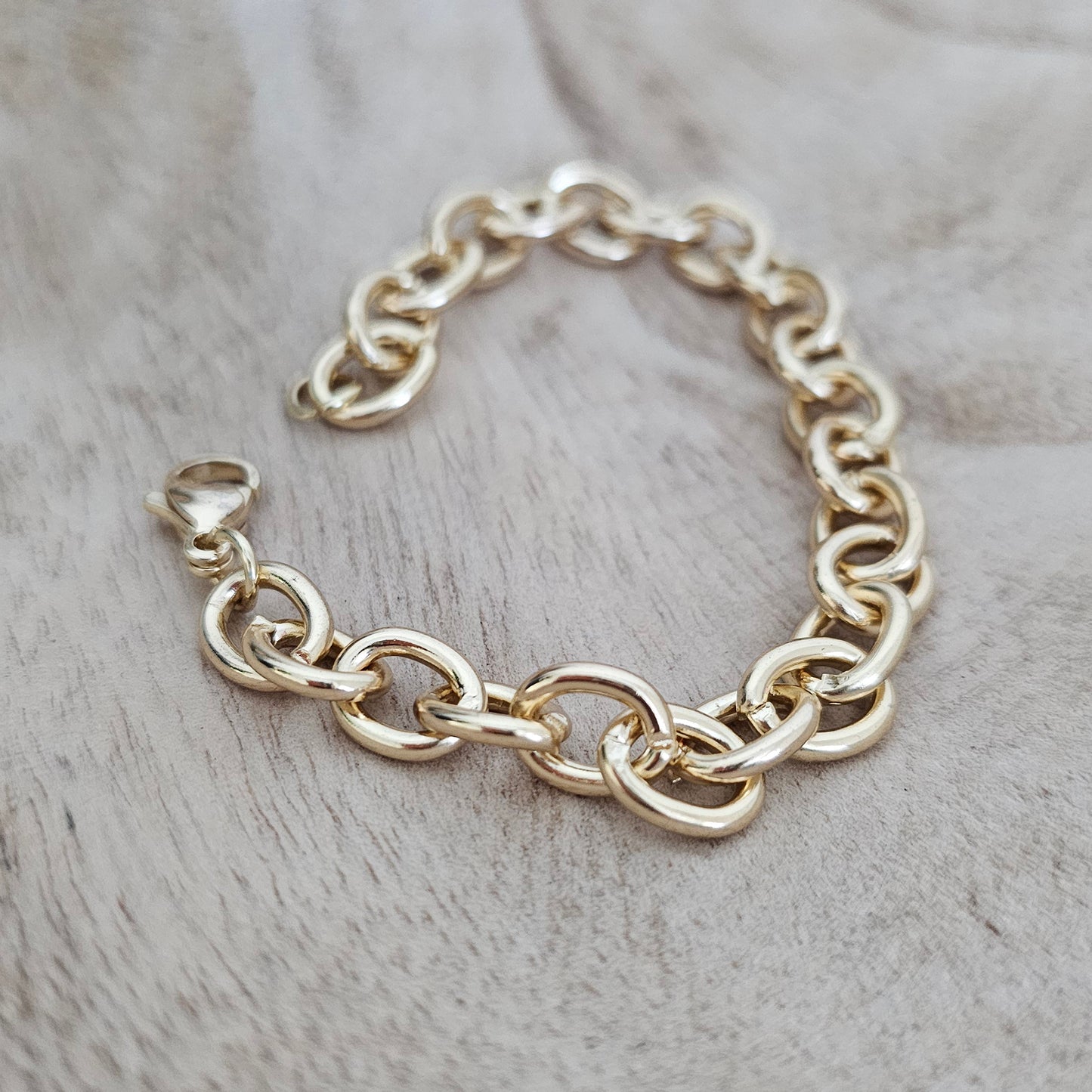 Gold Chunky Bracelet | Custom Charm Bracelet