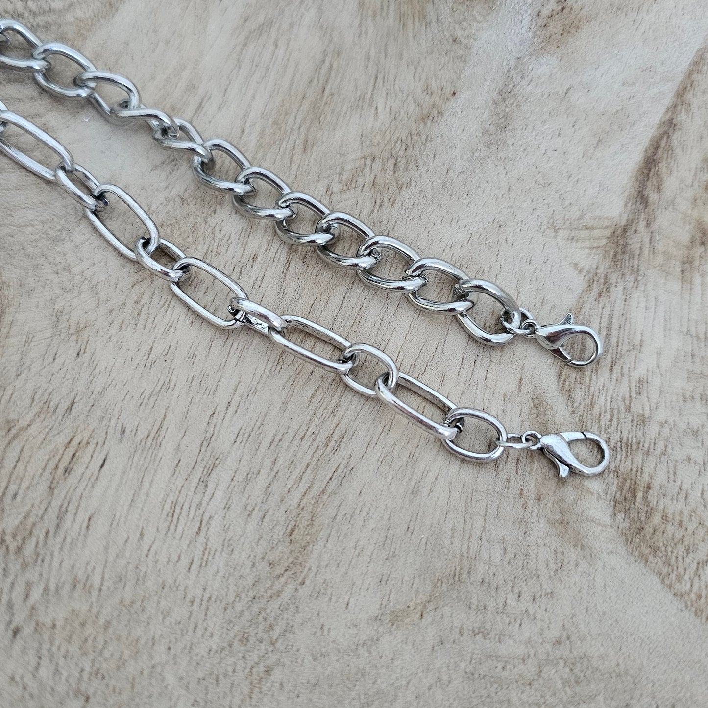 Silver Chunky Bracelet | Custom Charm Bracelet