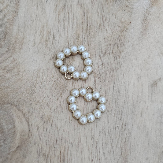 Pearl Heart Charm