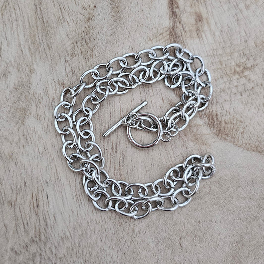 Silver Link Necklace | Custom Charm Necklace