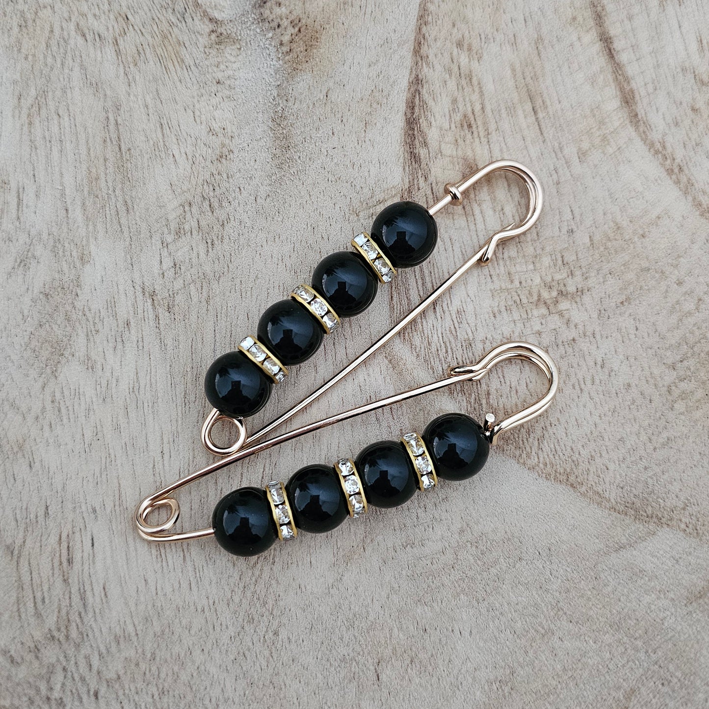 Black + Gem Pins | Shoe, Bag, Hat Charms