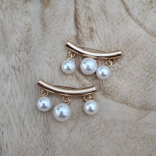 Pearl Drop Pins | Shoe, Bag, Hat Charms