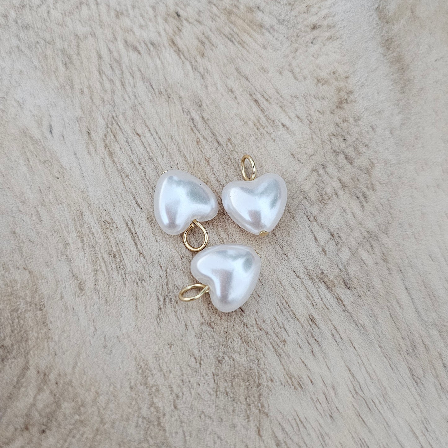 Heart Pearl Drop Charm