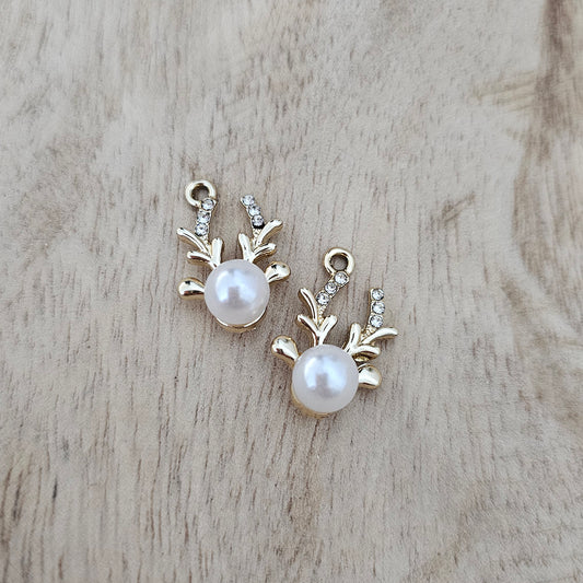 Pearl Deer Charm