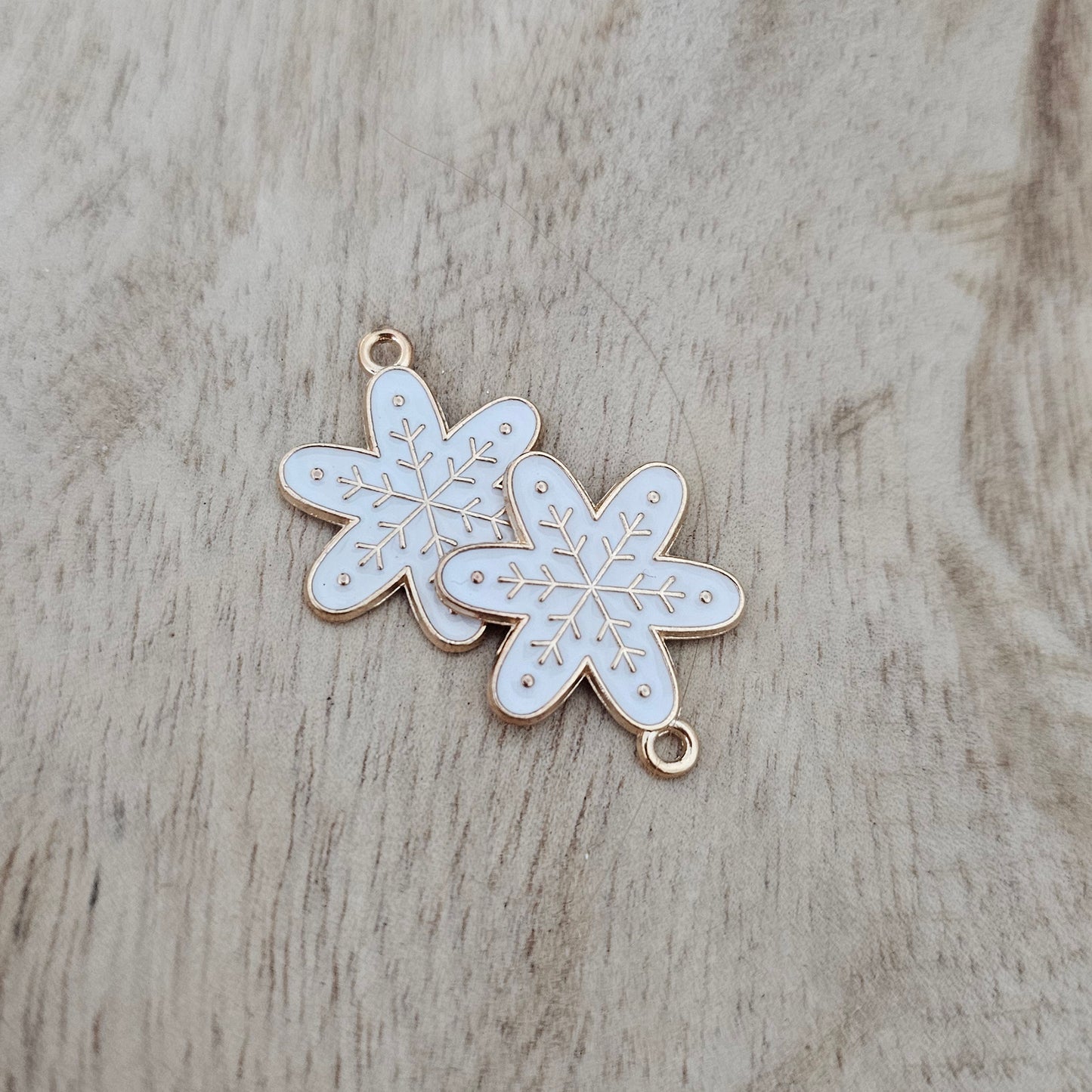 White Snowflake Charm