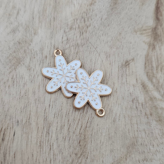 White Snowflake Charm