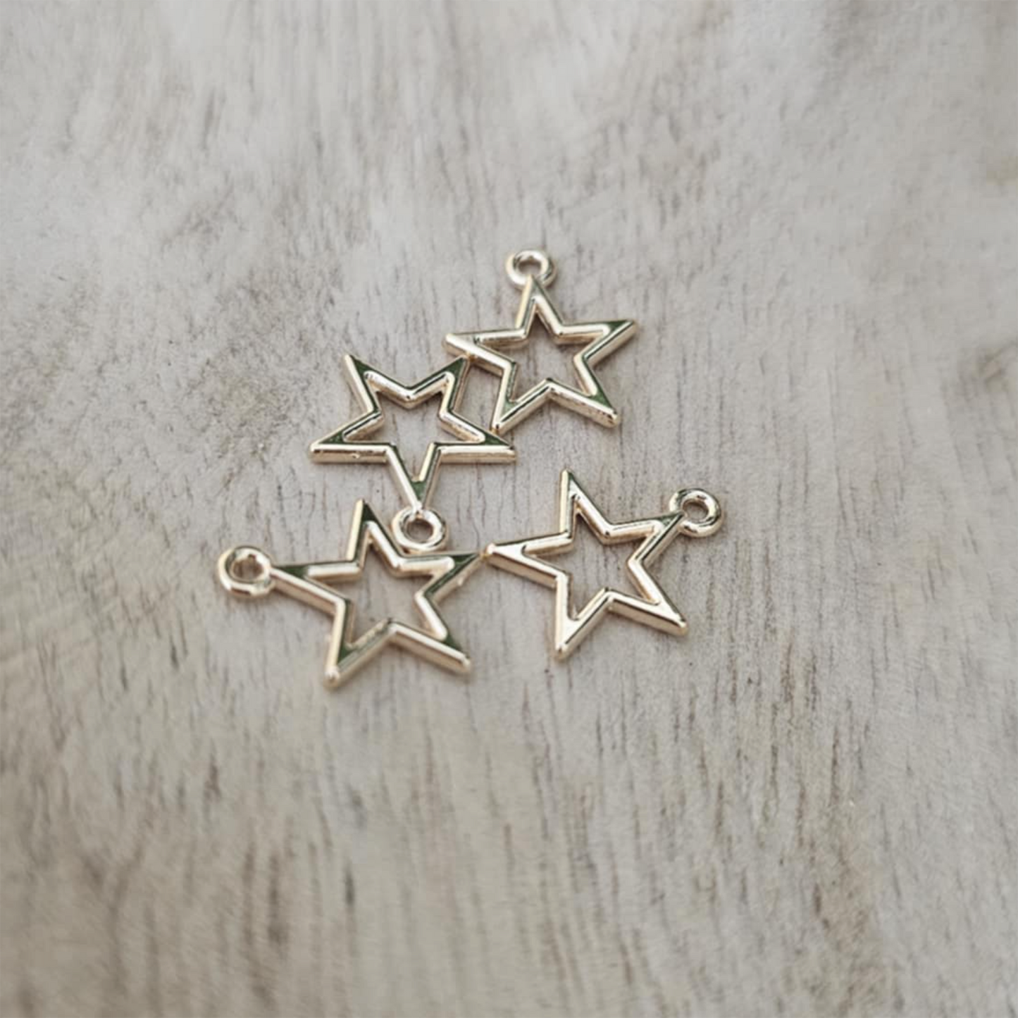 Gold Outline Star Charm