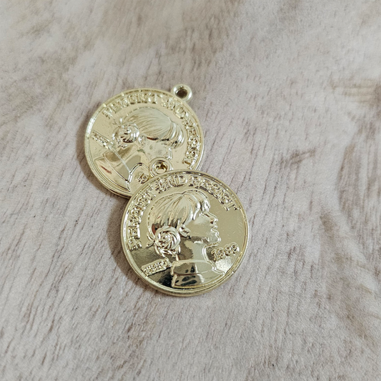 Taylor Swift Inspired Gold Coin Charm